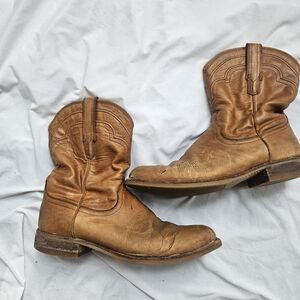 Vintage Tecovas HandMade  Leather Brown Western Boots Men's Size 10 D Worn